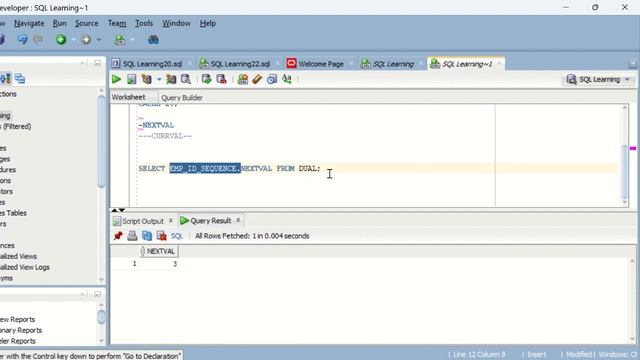 What is SQL SEQUENCE | Oracle SQL Tutorials | SQL in Hindi | Learn For Grow | Concept#46 смотреть онлайн