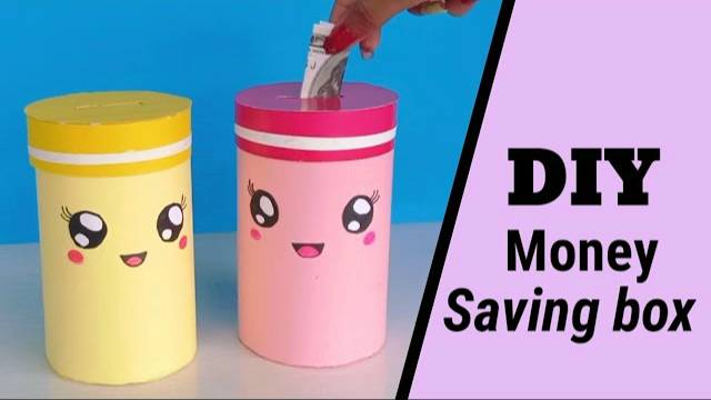 Kawaii Money Bank | Cute Money Bank From Cardboard / How To Make Money Saving Box /paper Money Bank