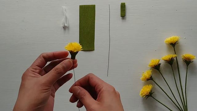 How To Make Crepe Paper Dandelions| Paper Craft Tutorial #diy #how #papercraft смотреть онлайн