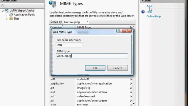 seting up mine types in IIS7 to serve all possible video types to playstation смотреть онлайн