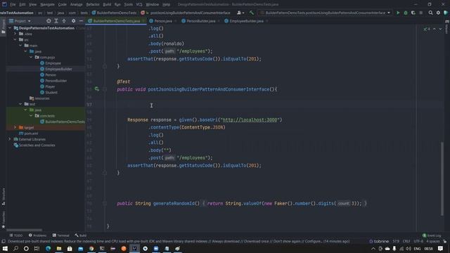 Part 4 - Builder Design Pattern - Consumer Interface Implementation - Lambda expression in Testing смотреть онлайн