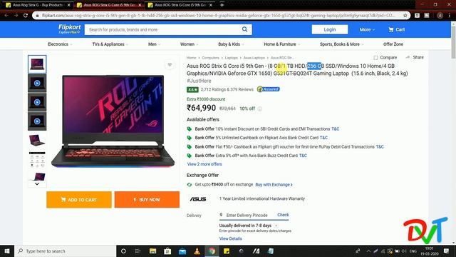 ASUS ROG STRIX G I5 9TH GEN Best Laptops Deals| Flipkart Big Shopping Days Sale [19-22 March 2020] смотреть онлайн