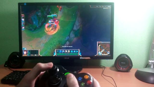 Playing League of Legends with XBox 360 gamepad. World of Joysticks Emulator. смотреть онлайн
