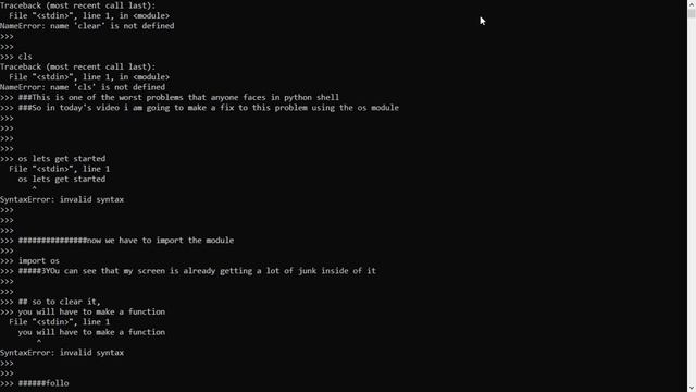 How to clear python terminal shell смотреть онлайн