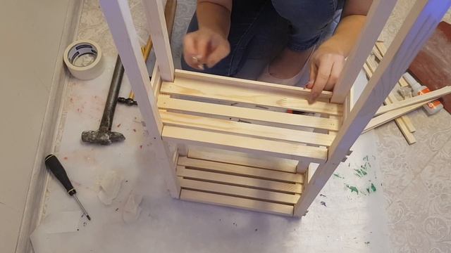 Выдвижная этажерка из деревянных реек в ванную своими руками. смотреть онлайн