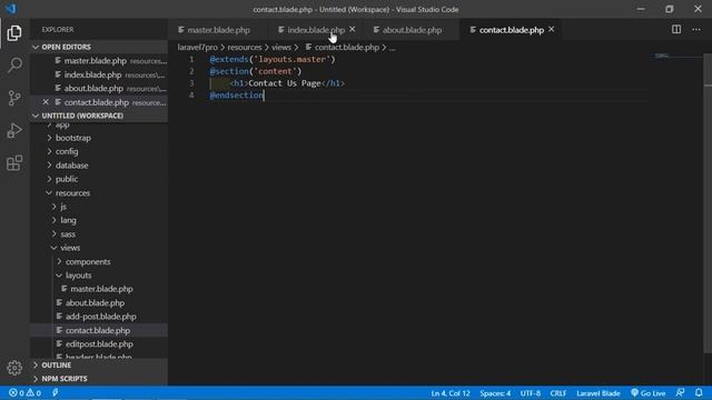 Laravel 7 Tutorial - Blade Template Layout смотреть онлайн