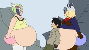 Between a gut and soft place (flashgame) by Jackurai (chubby anime weight gain)