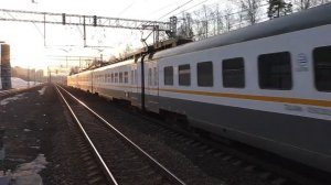 Электропоезд ЭД4М-0503 (ЦППК) скоростной пригородный поезд «РЭКС» №7063 Пл. 3-х вокзалов - Крутое.