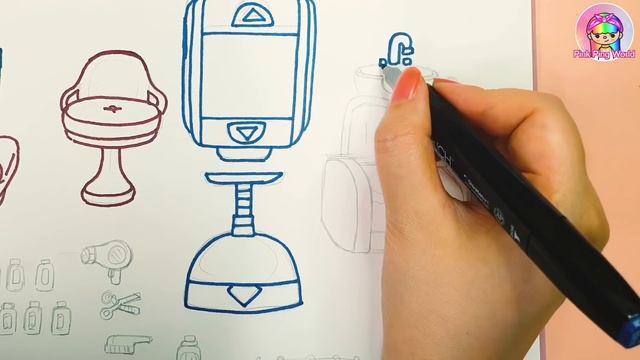 How to draw Hair Salon ✂? in Toca Life World⭐Paper Crafts - Quiet book - Toca Boca смотреть онлайн
