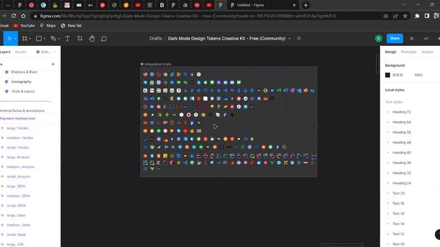 Figma Community | Dark mode design token community | icons | typography | colors | Figma | UI UX смотреть онлайн