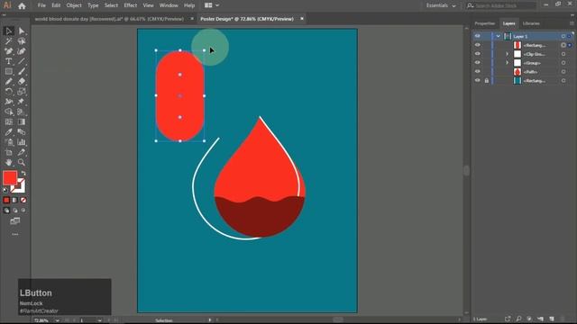 World Blood Donor Day 2019 | Poster Design Use Adobe Illustrator cc смотреть онлайн