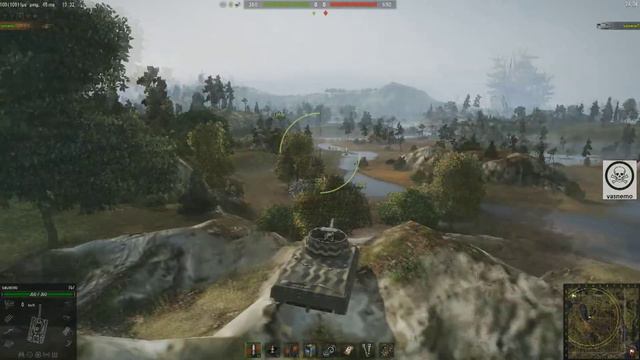 Интересные позиции, карта Топь, патч 9.9, танк Т-67 смотреть онлайн