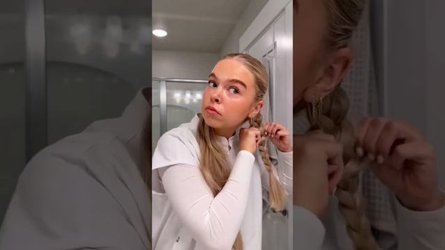 nursing stacked braids w/bows hairstyle tutorial? subscribe for more ? tiktok video #hairstyle смотреть онлайн