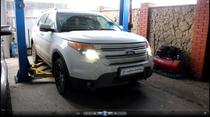 Установка новых моторедукторов люка и шторки люка на Форд Эксплорер 2013 года Ford Explorer 3,5