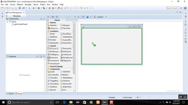 JAVA ECLIPSE GUI TUTORIAL 2 HOW TO SHOW THE MESSAGE BY CLICKING THE BUTTON смотреть онлайн