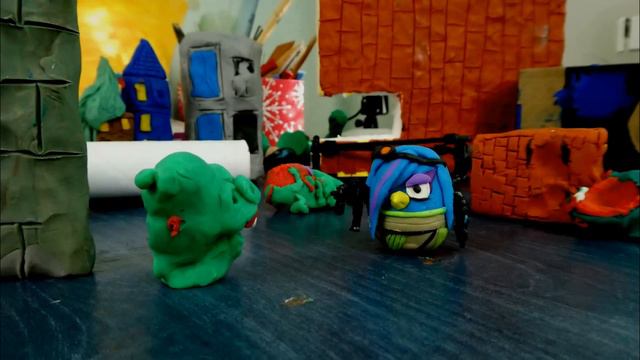 ANGRY BIRDS ZOMBIES 3(Claymotion)Stopmotion смотреть онлайн