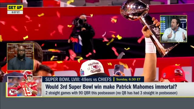 Patrick Mahomes will join SPORTS ROYALTY if he wins this Super Bowl 👑 | Get Up смотреть онлайн