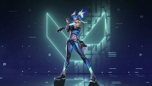 4K/60FPS Neon Animated Wallpaper - Valorant Fanart