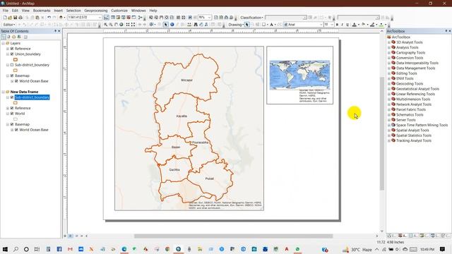 Study Area Map Using Shapefile & Base Map смотреть онлайн