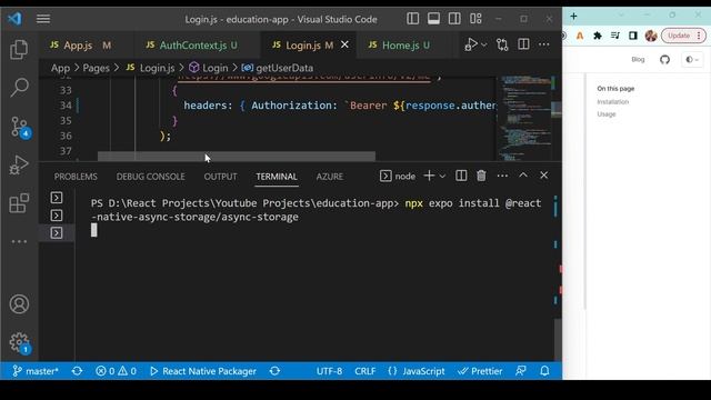 Learn React Native by Building an Educational App: useContext & AsyncStorage смотреть онлайн