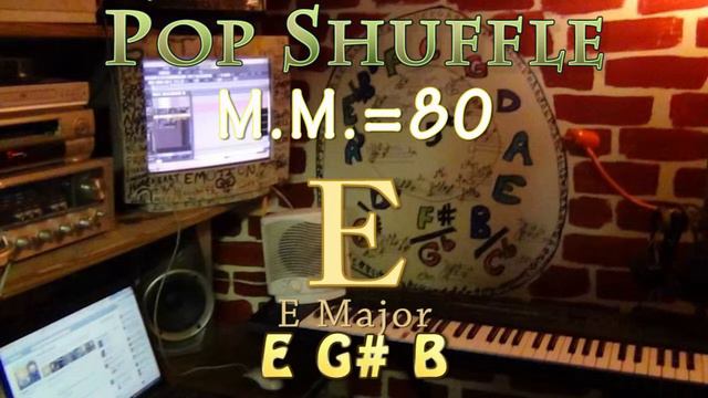 E Major - One Chord JamTrack - Pop Shuffle M.M. = 80 смотреть онлайн