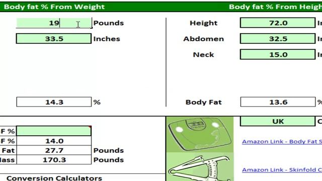 Excel Body Composition Calculator - Estimated Results смотреть онлайн