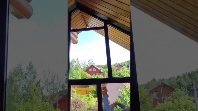 Остекление треугольника мансарды.