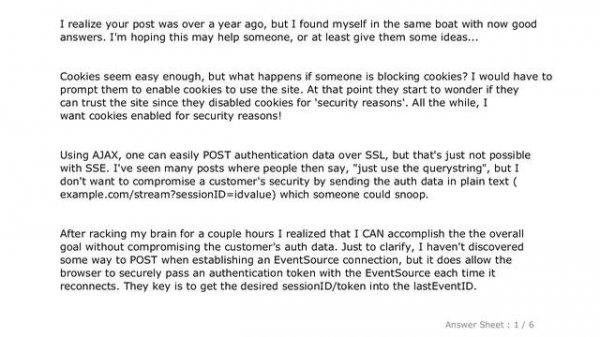 JavaScript : HTTP Authorization Header in EventSource (Server Sent Events)