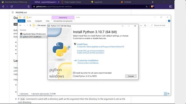 Instalar JupyterLab (JupyterNotebook) y Python ¡BIEN EXPLICADO! смотреть онлайн