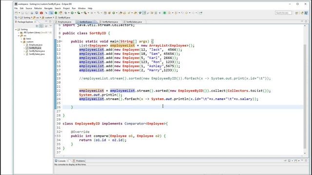 Sorting in Java - 2/3 comparator, comparable смотреть онлайн