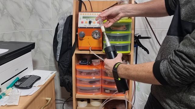 Фасовка флюса c помощью вакуумного дозатора Термопро ND-35 V100 смотреть онлайн