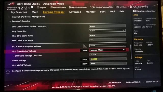 I7 8700K + Asus Maximus X Hero Z370 настройка BIOS