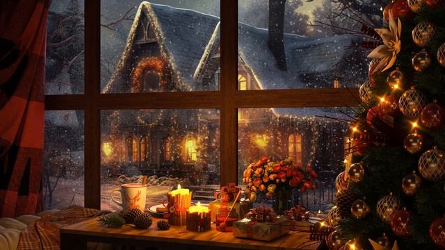 Новогодняя мелодия 7.Christmas Time By Window ? Cozy Coffee Shop Ambience смотреть онлайн