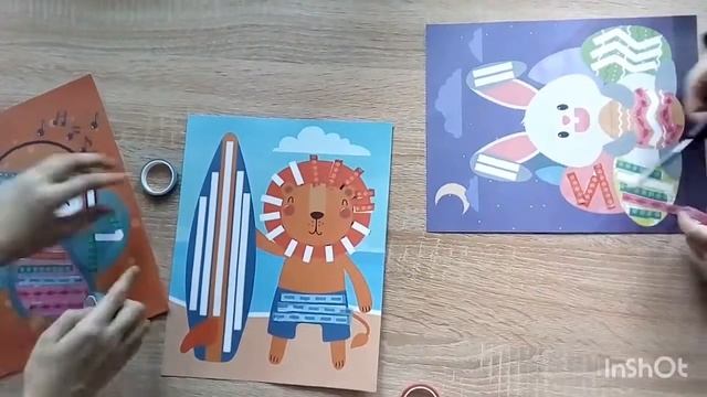 "Тетрадь для детского творчества" Fix price. Аппликация + раскраска. смотреть онлайн