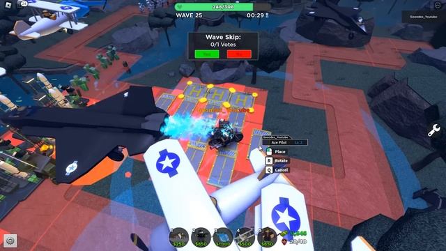 Missile attack Fallen Mode Roblox Tower Defense Simulator смотреть онлайн