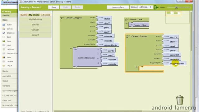 App Inventor - создание области рисования смотреть онлайн