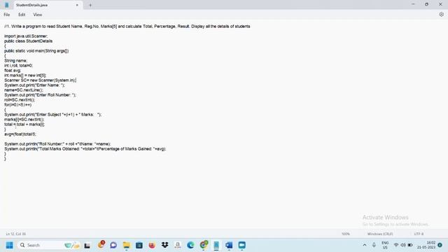 JAVA Telugu Tutorial : Java LAB PROGRAM-1 for Degree IV Sem students. смотреть онлайн
