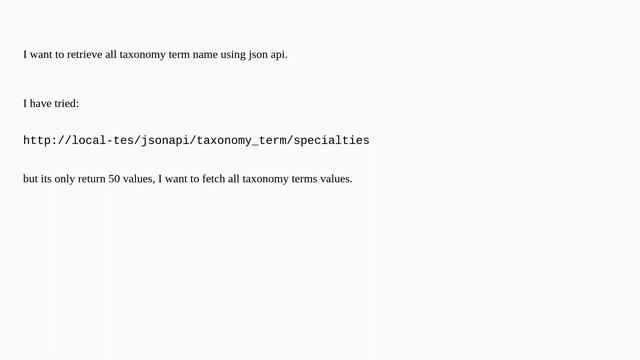 How to retrieve all taxonomy term using json api смотреть онлайн