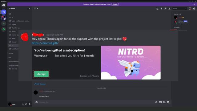 How To Accept Nitro Gift Discord 2024 - Tutorial смотреть онлайн