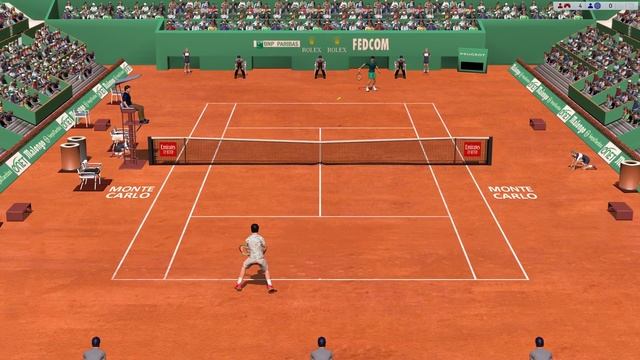 FULL ACE TENNIS SIMULATOR (FAT) - Practice set vs rotcar - great point смотреть онлайн