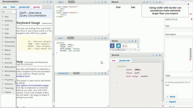 JavaScript and jQuery IDE with Auto-Complete смотреть онлайн