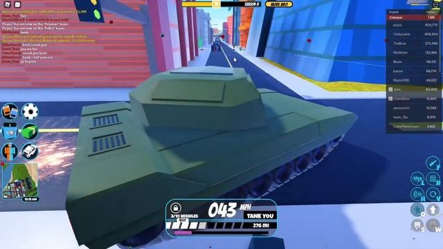 Tank *DESTROYS* a MONSTER TRUCK GANG | Roblox Jailbreak смотреть онлайн