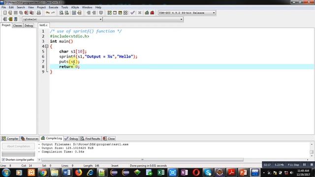 C Programming | How to Use sprintf( ) function in programming in C | by Sanjay Gupta смотреть онлайн