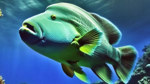 Рыба Наполеон. Подводный мир красного моря.  Египет. Novotel Sharm El-Sheikh. Пляж Наама Бей.