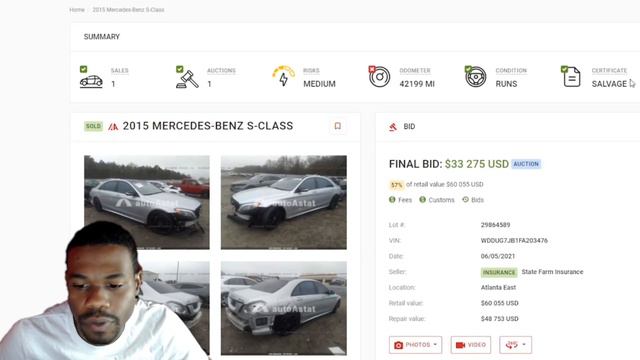 AMG S CLASS MERCEDES BENZ SELLING AT THE AUCTION! *COPART WALK AROUND* смотреть онлайн