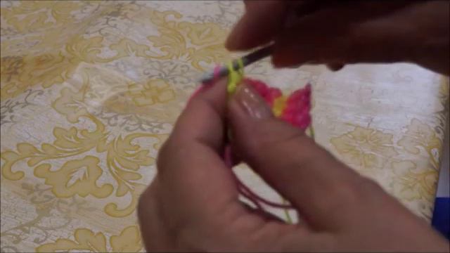 Вязание круга крючком. Вариант 1. Круг тунисским крючком. Часть 2. смотреть онлайн