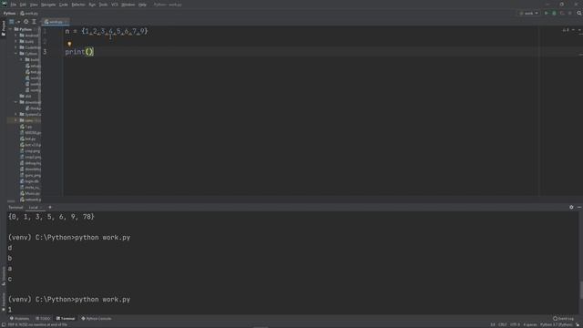 Множества в Python смотреть онлайн