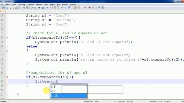 compareTo() Method in java/android with example- [Compare two Strings] смотреть онлайн