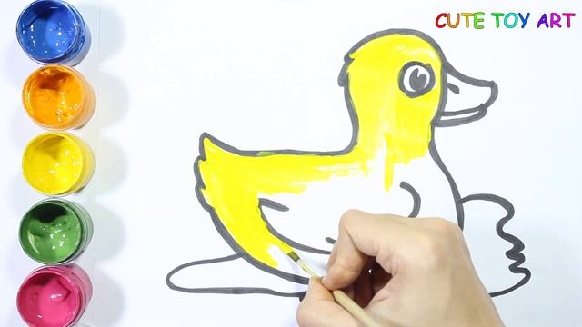 Раскраска для детей УТКА  Как нарисовать Утку