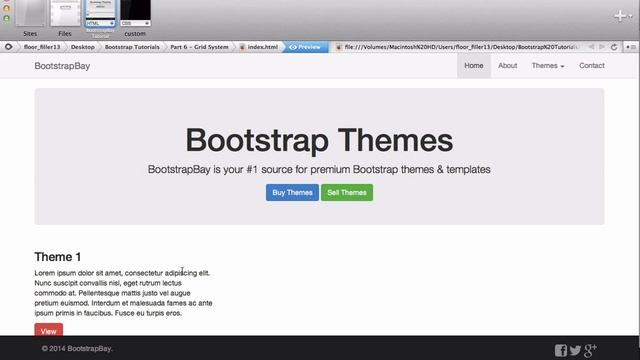 Bootstrap 3 Tutorial Pt.6 - Grid System смотреть онлайн